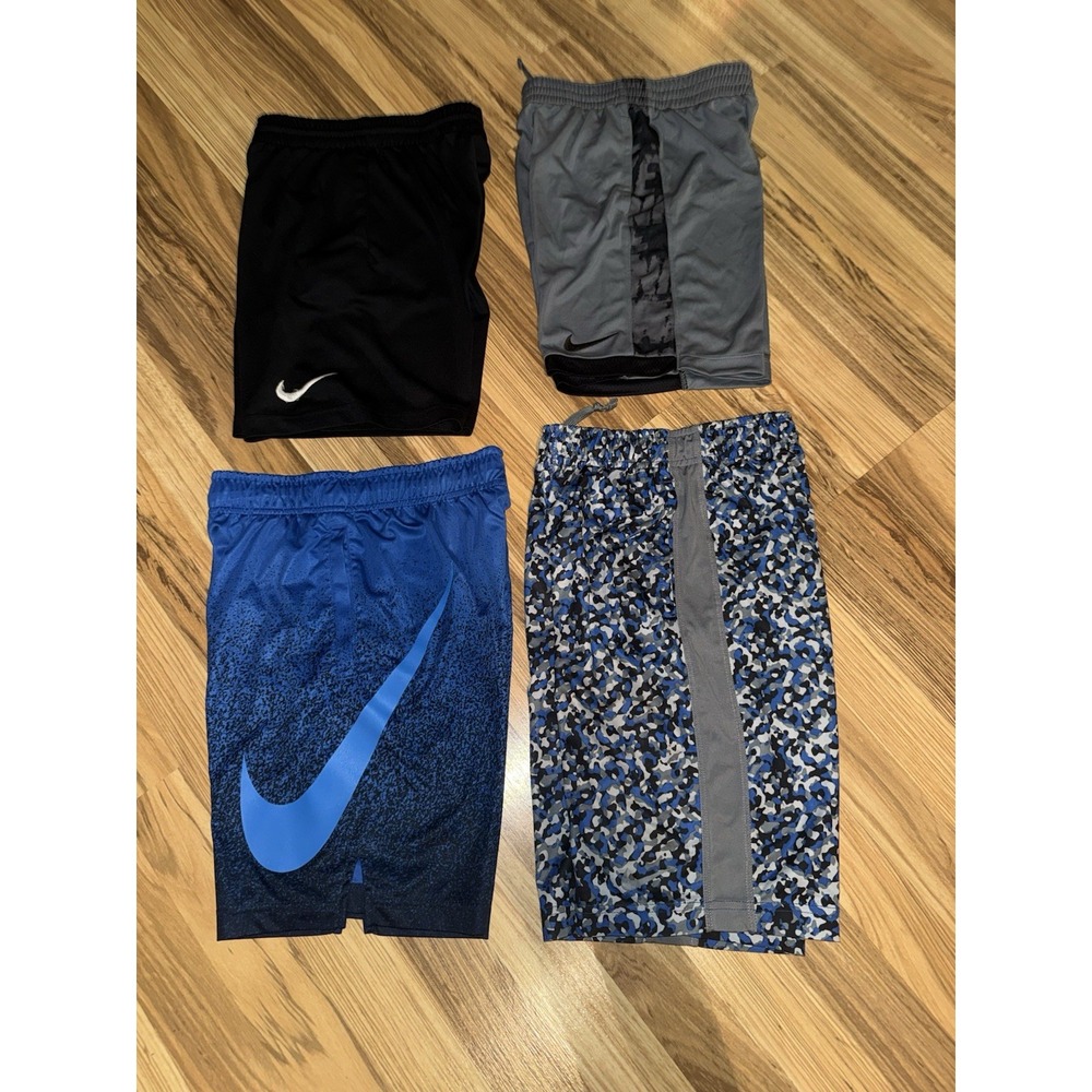 Nike Boy's‎ Medium M Shorts Lot Dri-fit Black Gray Blue